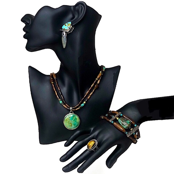 BARSE Turquoise Pendant on Multi-Strand Necklace with Sterling Silver Accents - Picture 6 of 17